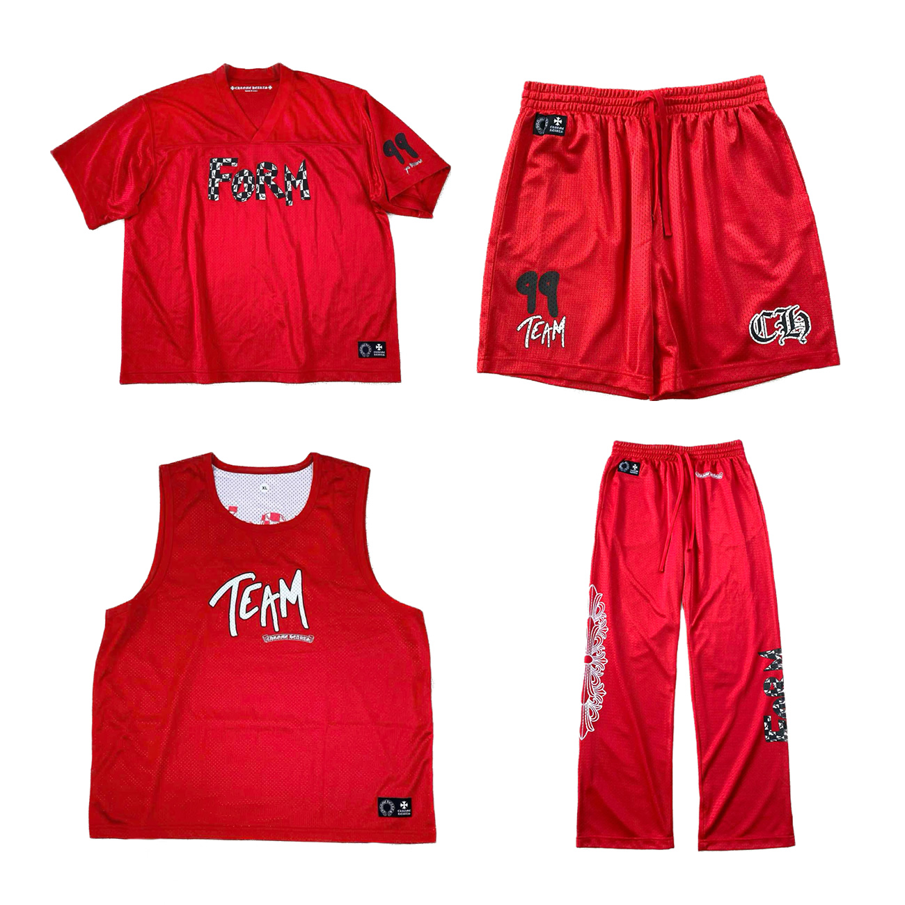 Chrome Hearts 99 Form Matty Boy Mesh Red Jersey (1) - newkick.cc